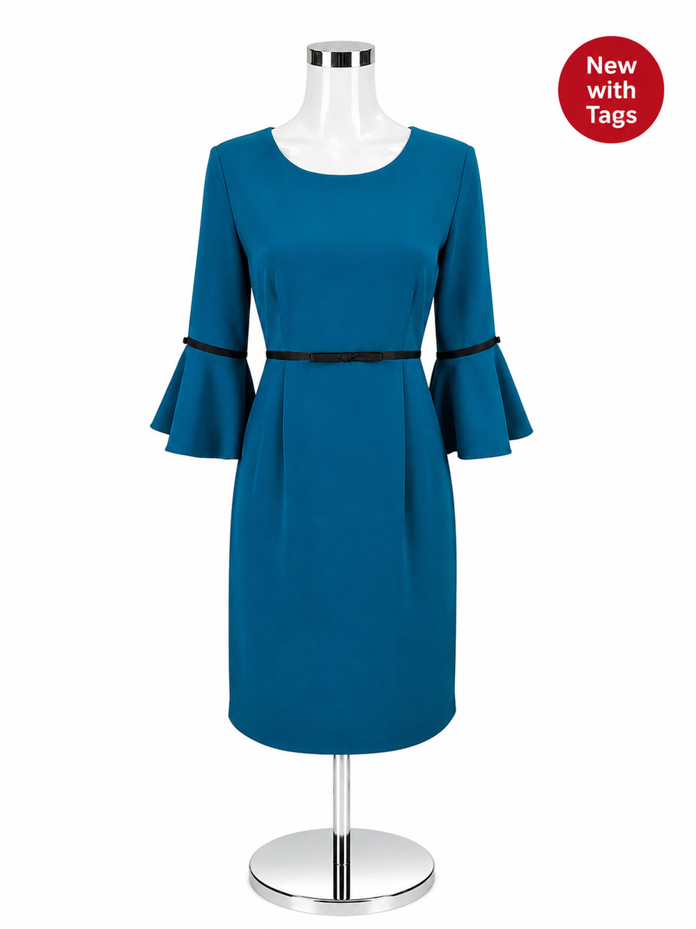 Camilyn Beth Go-Go Dress Bell Sleeve Turquoise Teal NWT Size 2